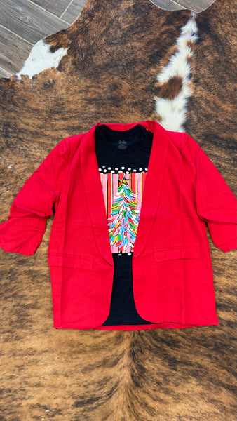 Jessie Red Blazer