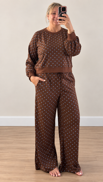 Brown Blue Dot Set